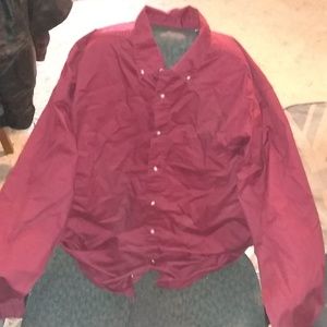 Men's Timber Creek Wrangler, Button Down Shirt, Burgundy, Size XL, 100% …
